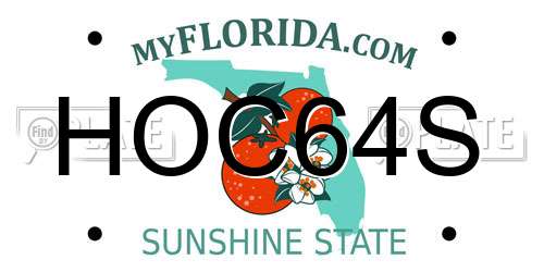 HOC64S Florida License Plate