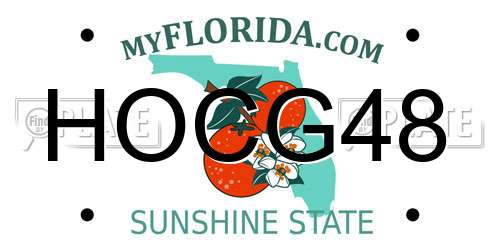 HOCG48 Florida License Plate