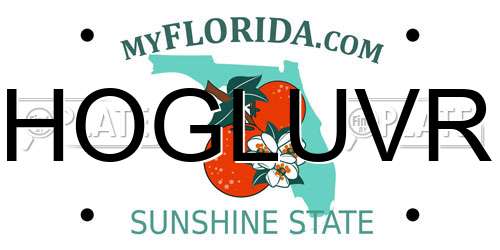HOGLUVR Florida License Plate