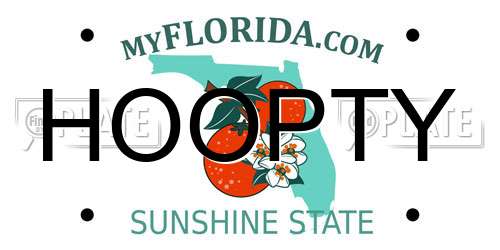 HOOPTY Florida License Plate