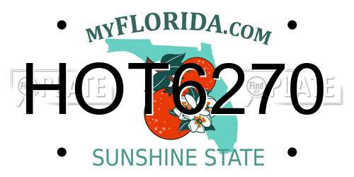 HOT6270 Florida License Plate