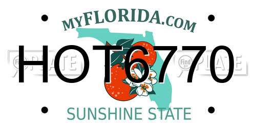 HOT6770 Florida License Plate