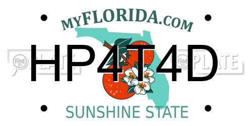 HP4T4D Florida License Plate