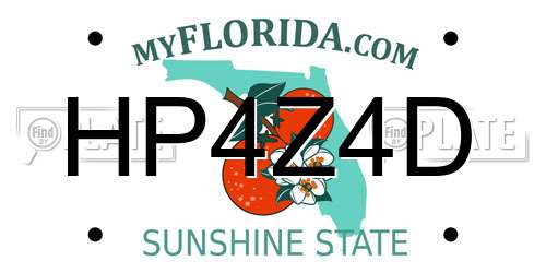 HP4Z4D Florida License Plate