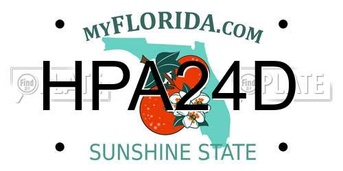 HPA24D Florida License Plate