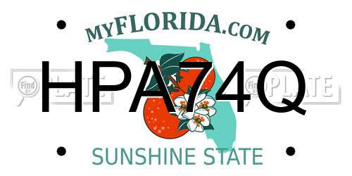 HPA74Q Florida License Plate
