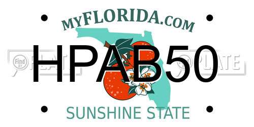 HPAB50 Florida License Plate