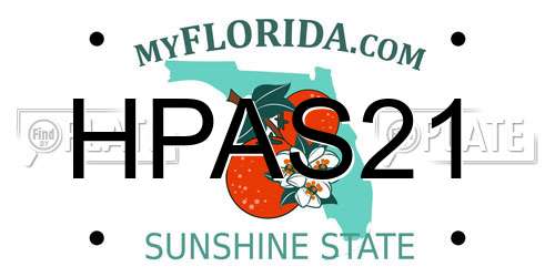 HPAS21 Florida License Plate