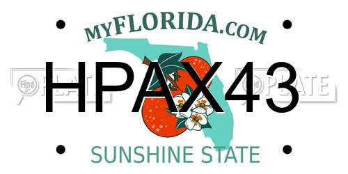 HPAX43 Florida License Plate