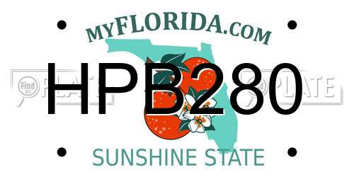 HPB280 Florida License Plate