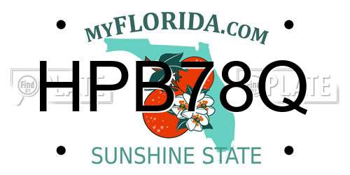 HPB78Q Florida License Plate
