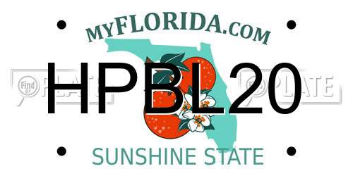 HPBL20 Florida License Plate