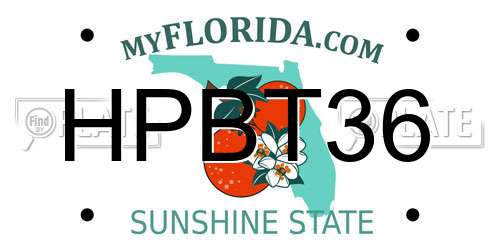 HPBT36 Florida License Plate