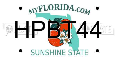 HPBT44 Florida License Plate