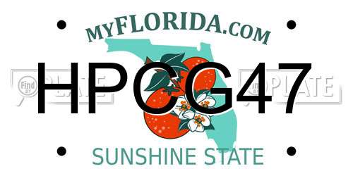 HPCG47 Florida License Plate