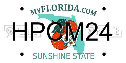 HPCM24 Florida License Plate