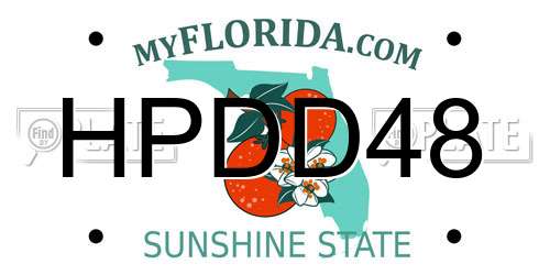 HPDD48 Florida License Plate