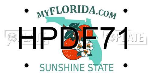 HPDF71 Florida License Plate