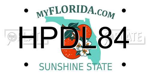 HPDL84 Florida License Plate