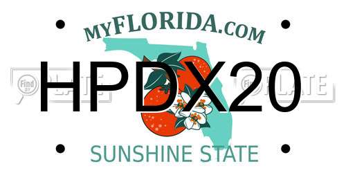 HPDX20 Florida License Plate