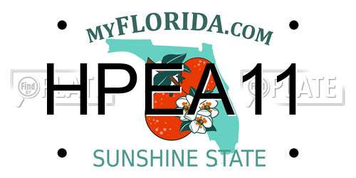 HPEA11 Florida License Plate