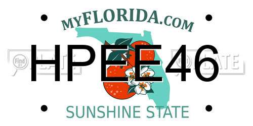HPEE46 Florida License Plate