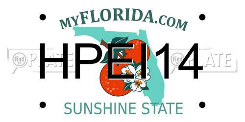 HPEI14 Florida License Plate