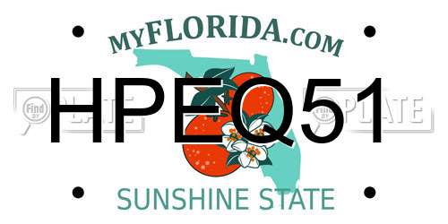 HPEQ51 Florida License Plate