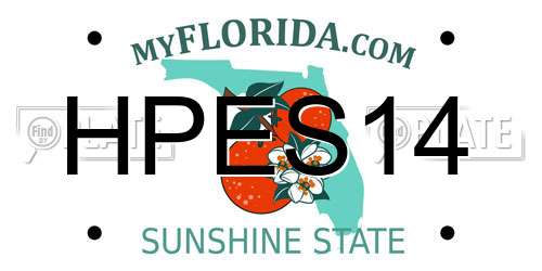 HPES14 Florida License Plate
