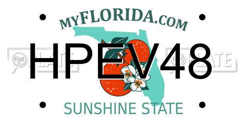 HPEV48 Florida License Plate