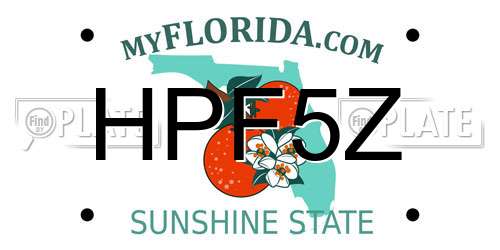 HPF5Z Florida License Plate