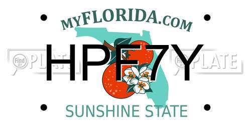 HPF7Y Florida License Plate