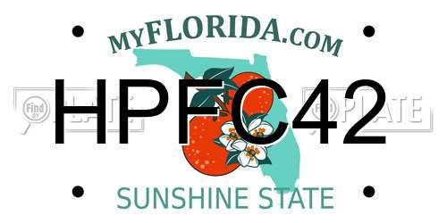 HPFC42 Florida License Plate