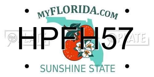 HPFH57 Florida License Plate