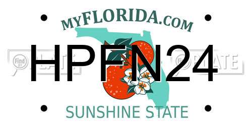 HPFN24 Florida License Plate