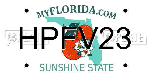 HPFV23 Florida License Plate