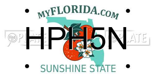 HPH5N Florida License Plate