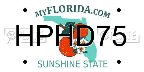 HPHD75 Florida License Plate