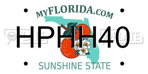 HPHH40 Florida License Plate