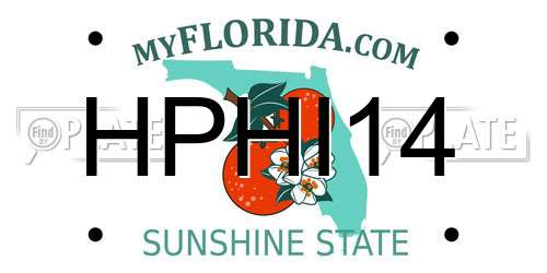 HPHI14 Florida License Plate