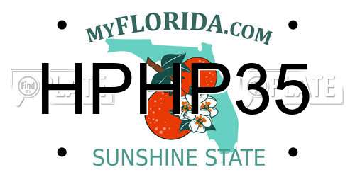 HPHP35 Florida License Plate