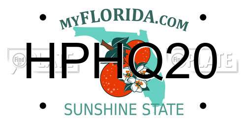 HPHQ20 Florida License Plate