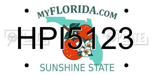 HPI5123 Florida License Plate