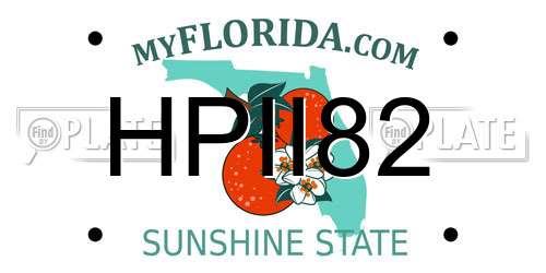 HPII82 Florida License Plate