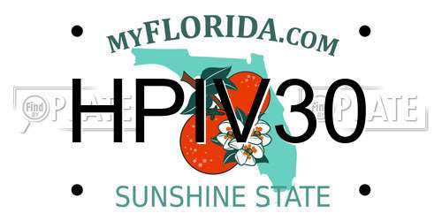 HPIV30 Florida License Plate