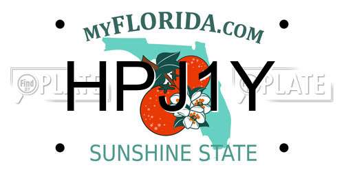 HPJ1Y Florida License Plate