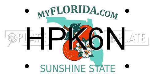 HPK6N Florida License Plate