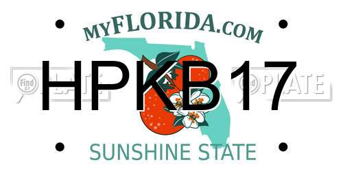 HPKB17 Florida License Plate