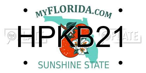 HPKB21 Florida License Plate