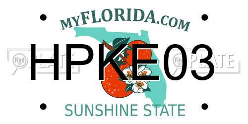 HPKE03 Florida License Plate